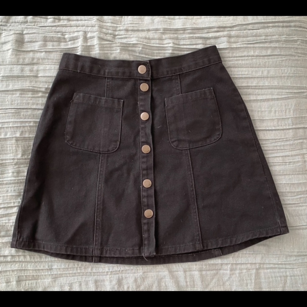 BDG Denim Button-Front Skirt